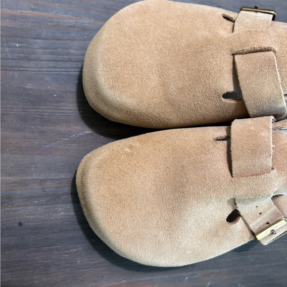 Quince Womens Water Repellent Suede Clog Mule Pecan Shoes 8 - Picture 5 of 7